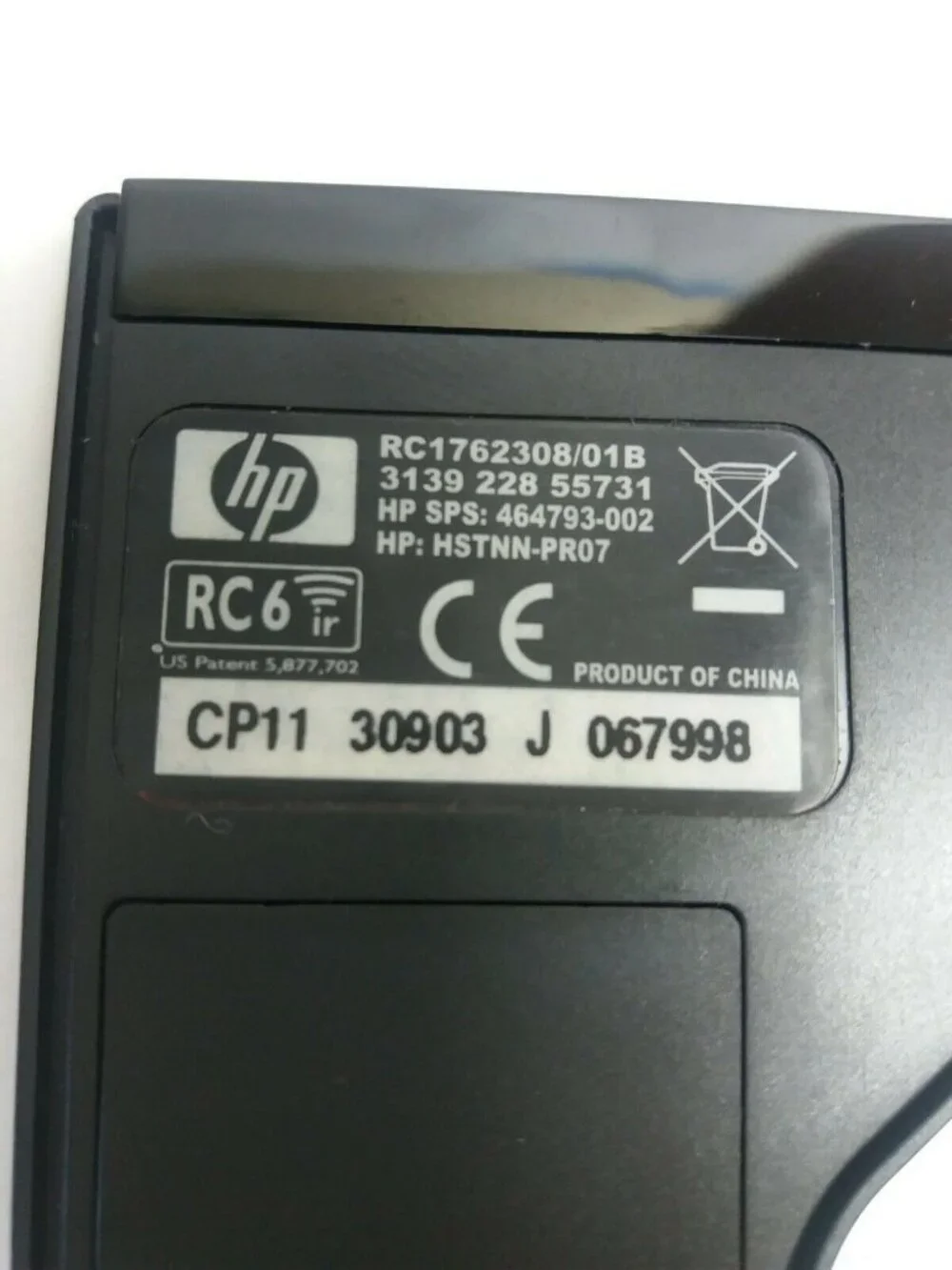 HP RC6 IR Laptop Remote Control RC1762308/01b Media Replacement